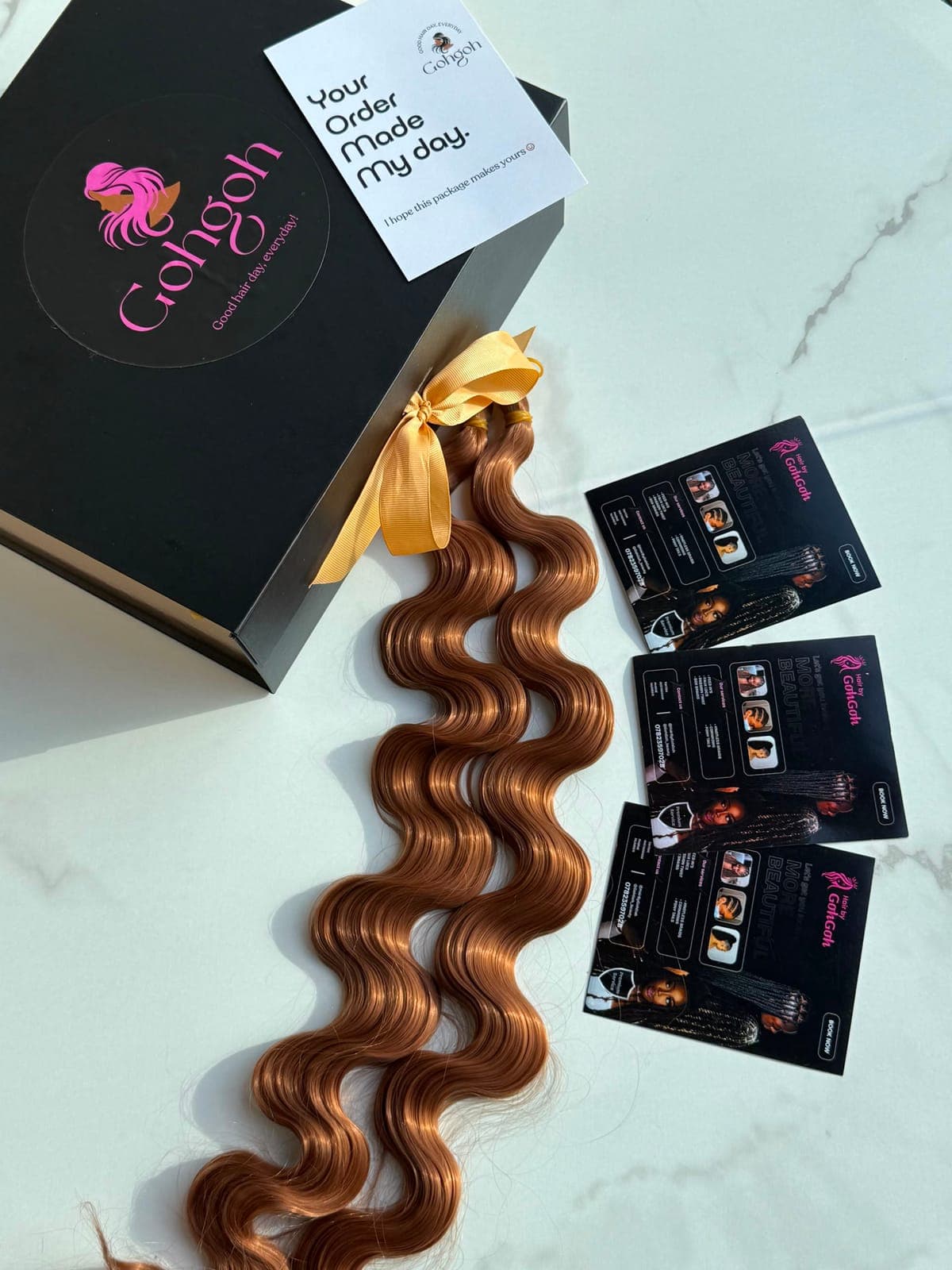 Warm Golden Spiral Curl